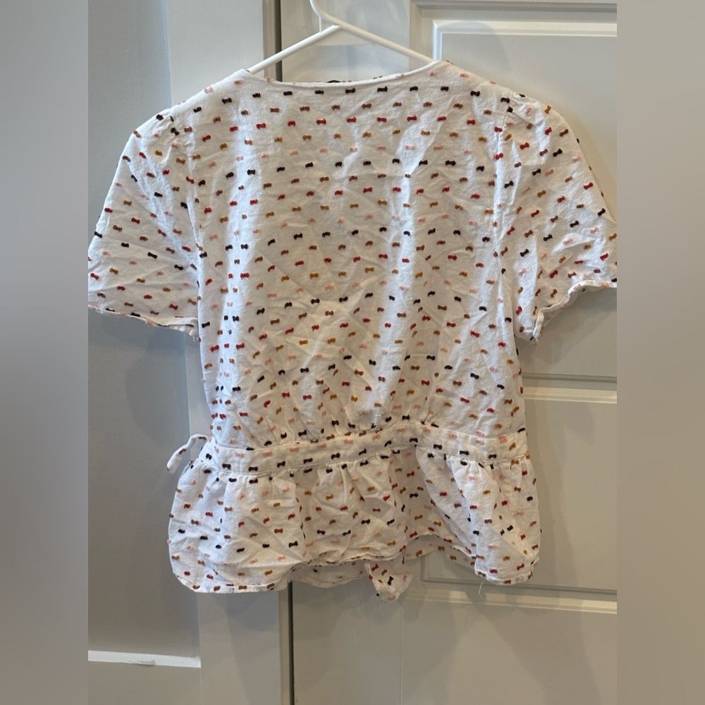 Madewell White Polka Dot Blouse - Picture 5 of 6
